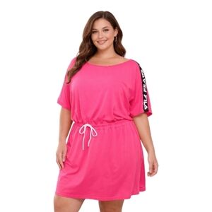 Fila Pink Dolman Sleeve Sundress Size 1X EUC